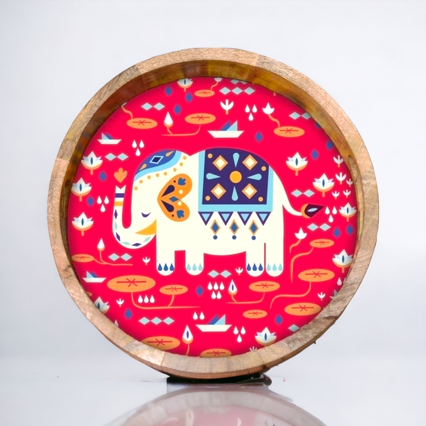 Tray - Circular Wooden