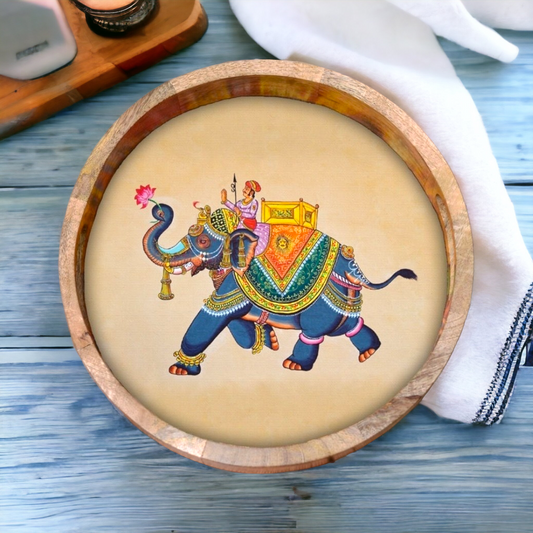 Tray - Circular Wooden