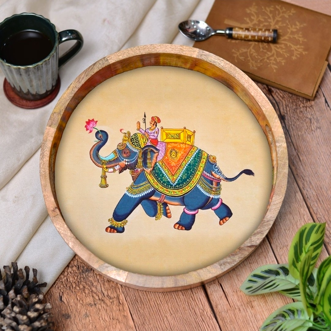 Tray - Circular Wooden