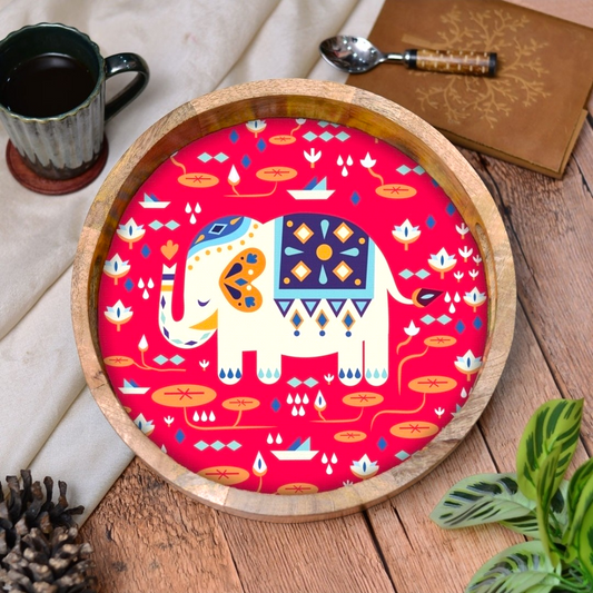 Tray - Circular Wooden