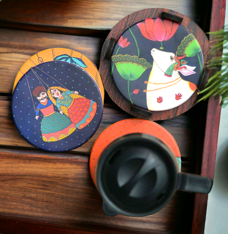 Round Silicone Coasters - 6pc set