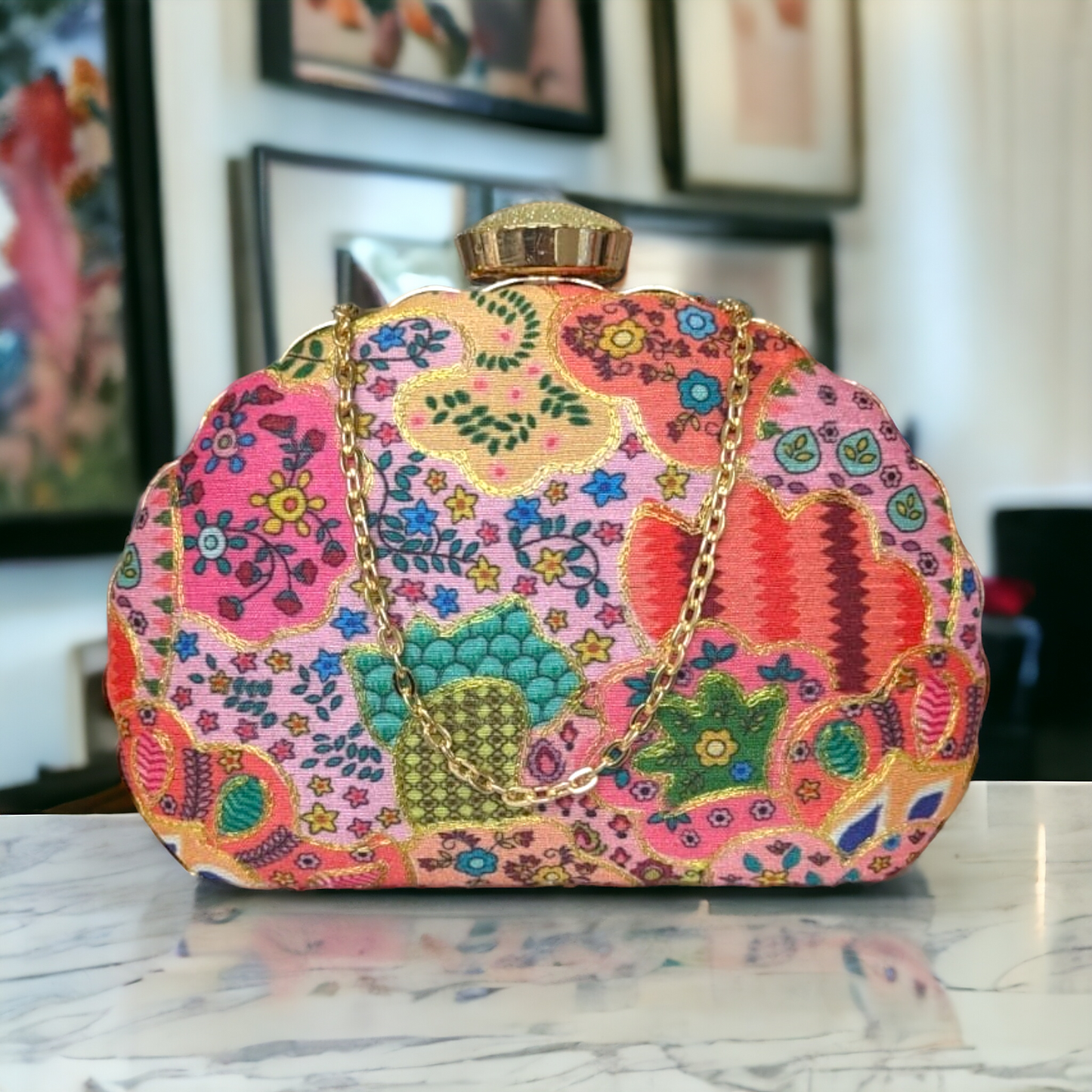 Shell clutch - Pink blush