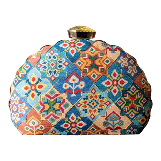 Shell clutch- Ocean blue