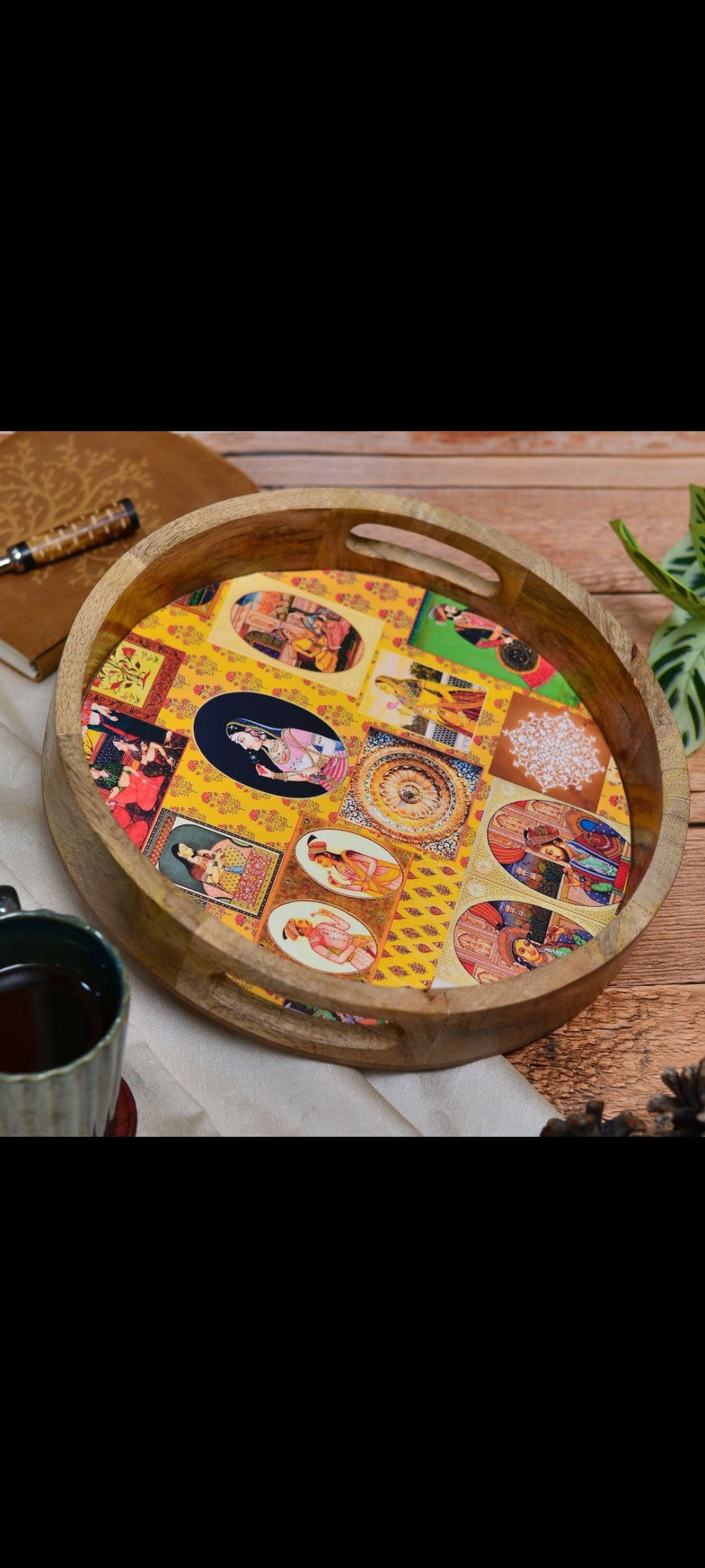 Tray - Circular Wooden