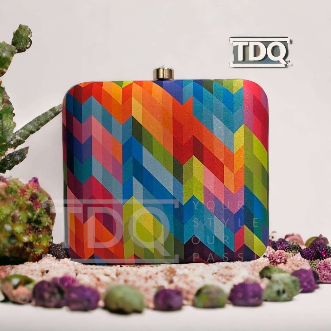 Clutch - Pop-up Print Rainbow