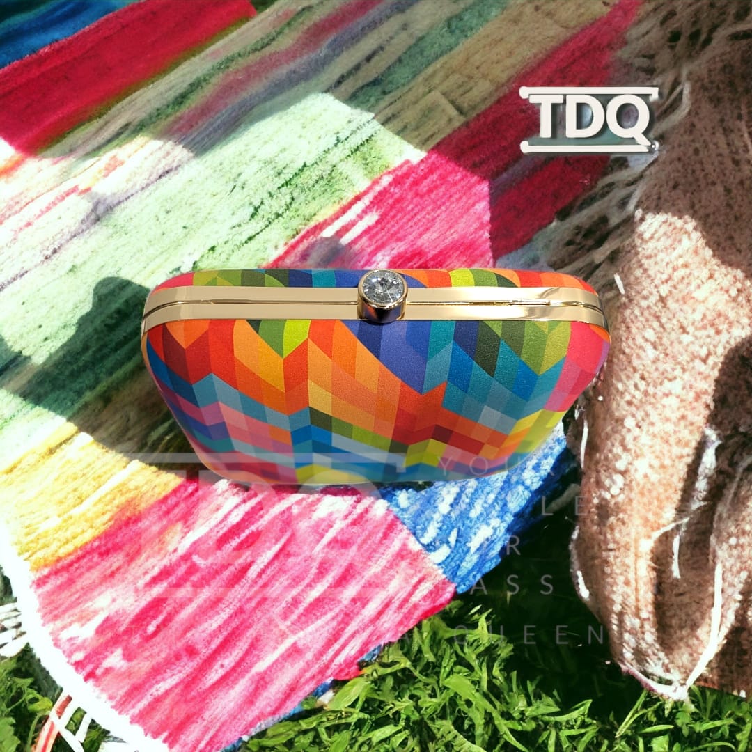 Clutch - Pop-up Print Rainbow