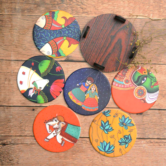 Round Silicone Coasters - 6pc set