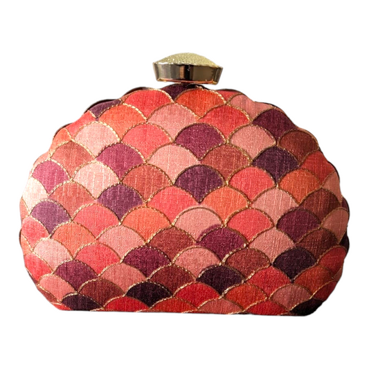 Shell clutch - Red blush