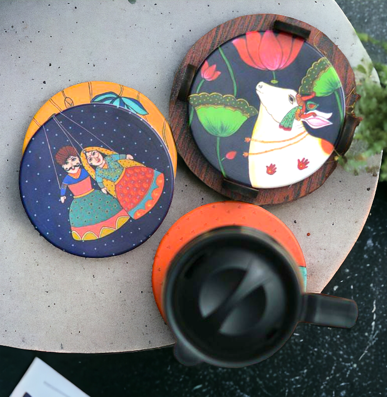Round Silicone Coasters - 6pc set
