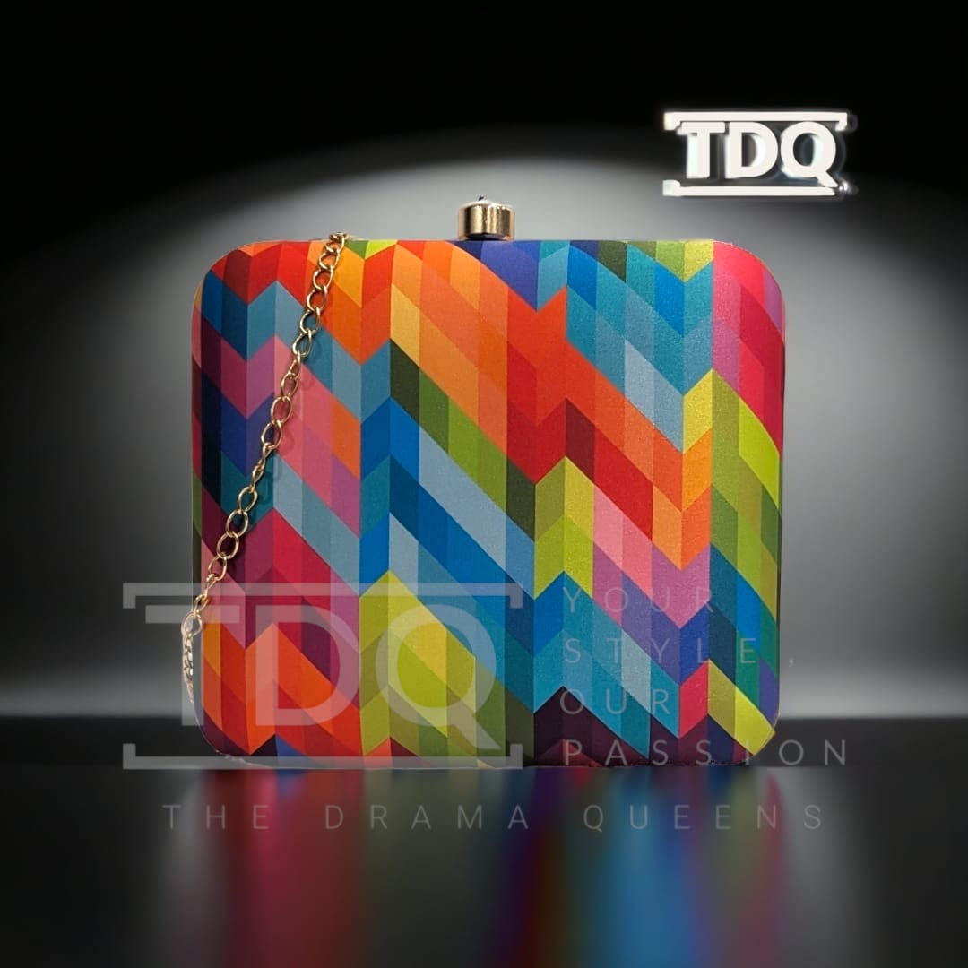 Clutch - Pop-up Print Rainbow