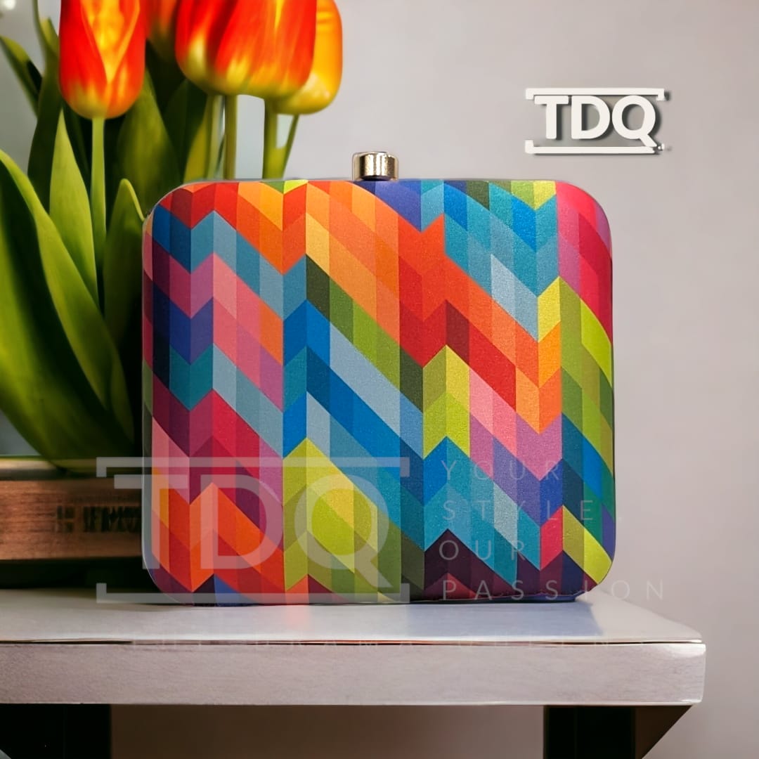 Clutch - Pop-up Print Rainbow