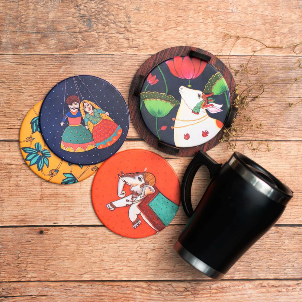Round Silicone Coasters - 6pc set