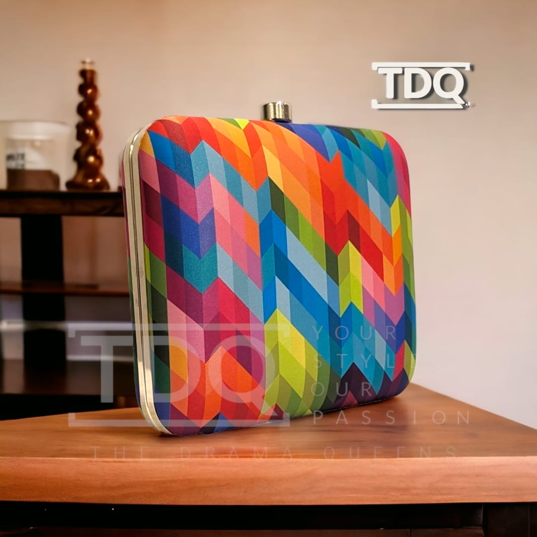 Clutch - Pop-up Print Rainbow