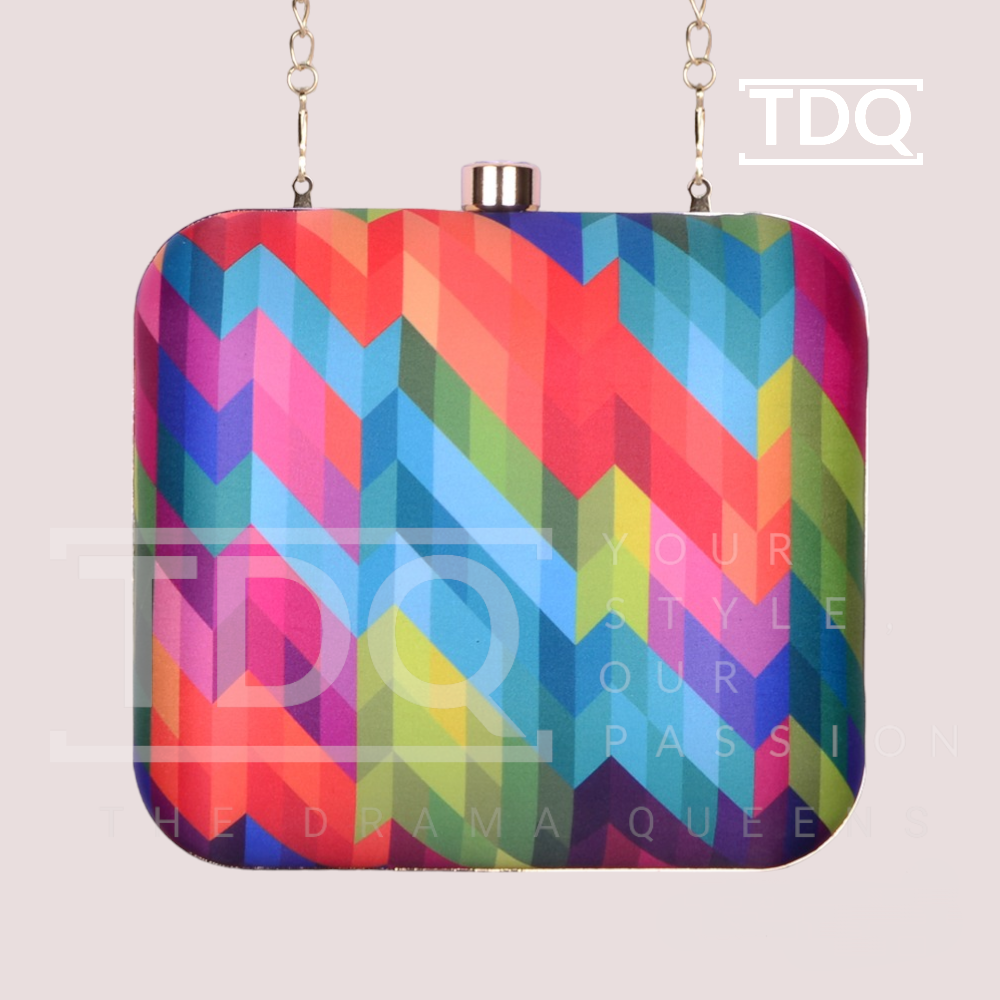 Clutch - Pop-up Print Rainbow