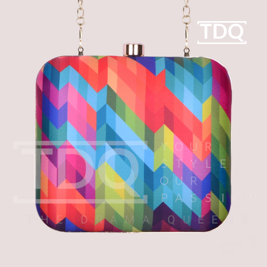 Clutch - Pop-up Print Rainbow
